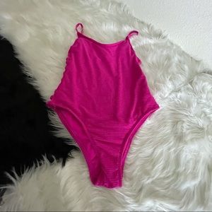 XHILERATION Hot Pink One Piece Bathing Suit